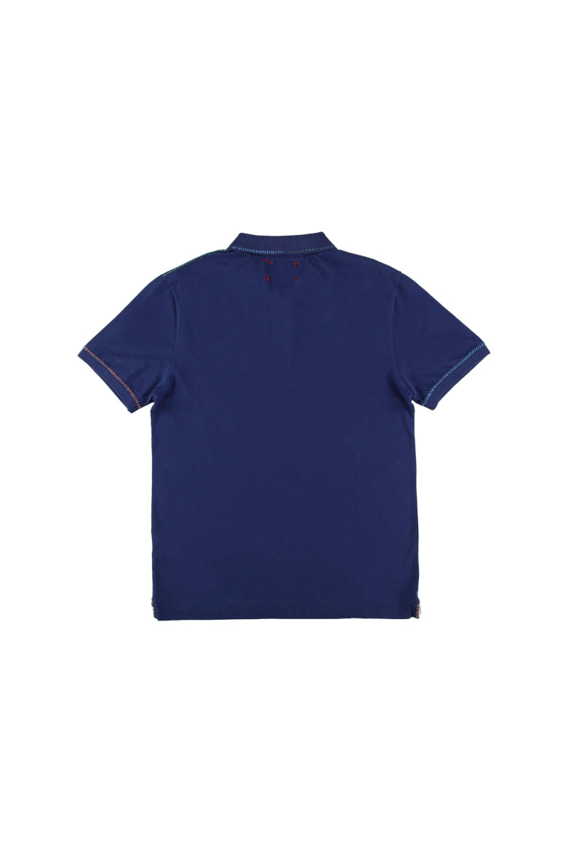 【24SS ARCHIVE ITEM】Hand Sewn Polo-shirt / COL：CHINA ネイビー