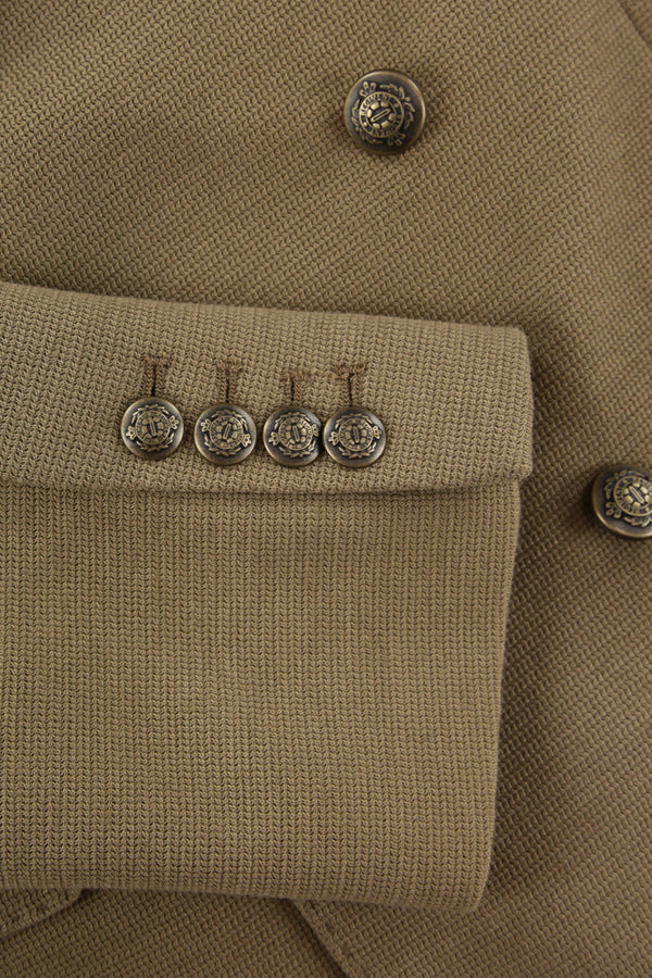 ダブルブレストニットジャケット / COL： BISCOTTO ブラウン系