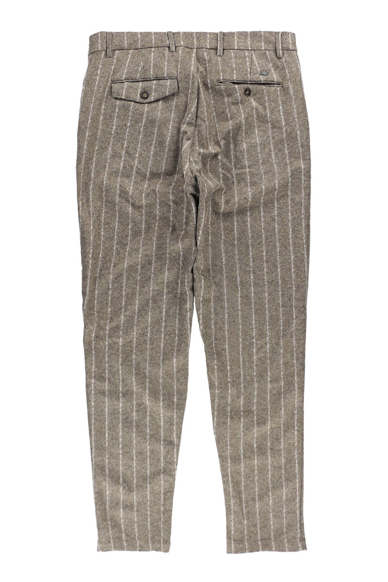 チョークストライプウールパンツ / COL：VAR1 ベージュ系