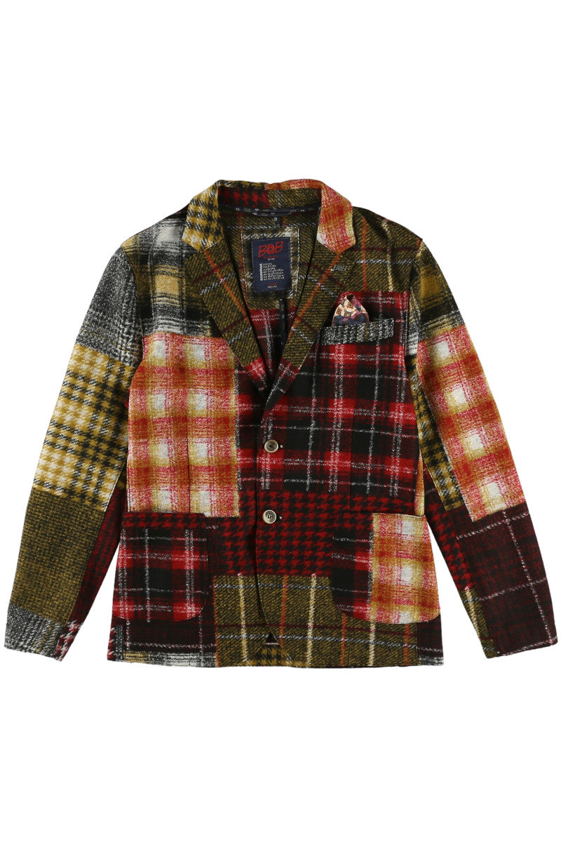 クレイジーパターンジャケット / COL：VAR2 ブラウン系