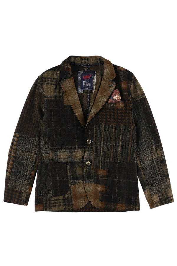 クレイジーパターンジャケット / COL：VAR2 ブラウン系