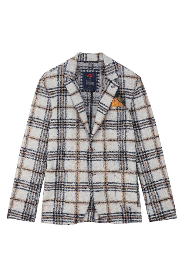 タータンチェックジャケット / COL：VAR1 ホワイト系