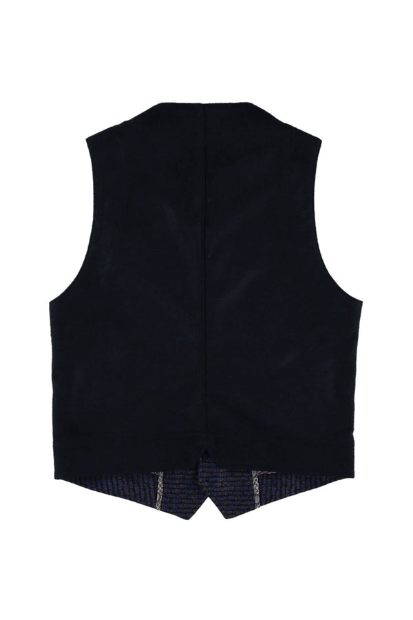 ブリックチェックジレ / Col：VAR1 ネイビー系