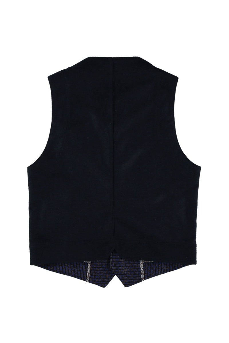 ブリックチェックジレ / Col：VAR1 ネイビー系