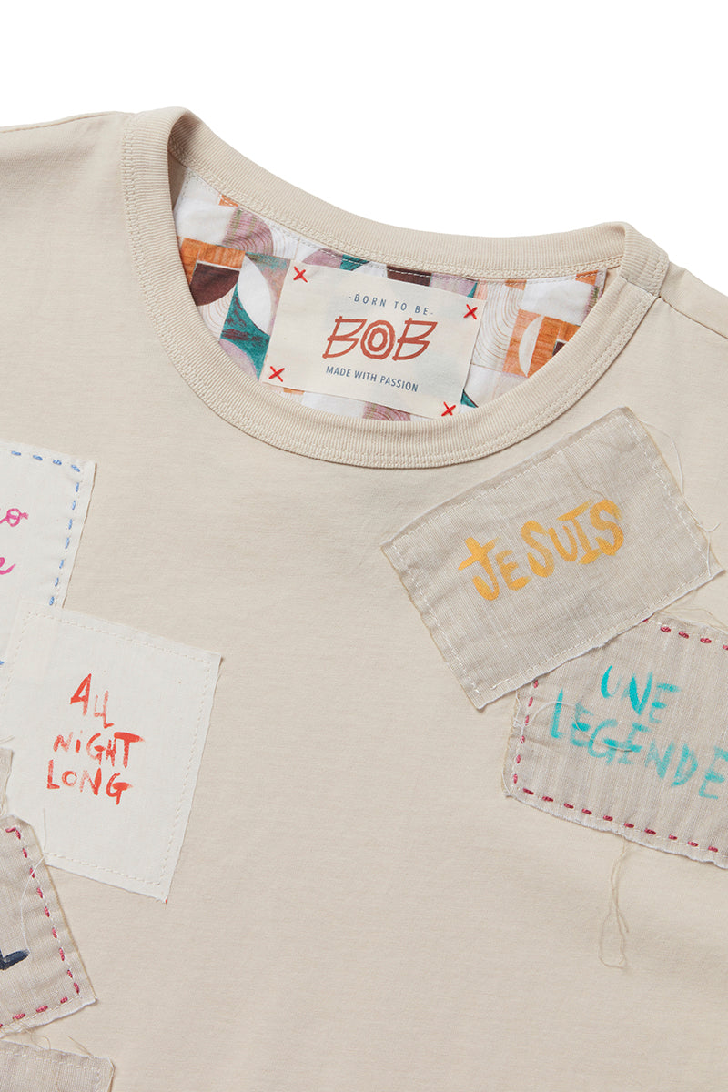 MALIBU パッチワークTシャツ / BETULLA ライトベージュ