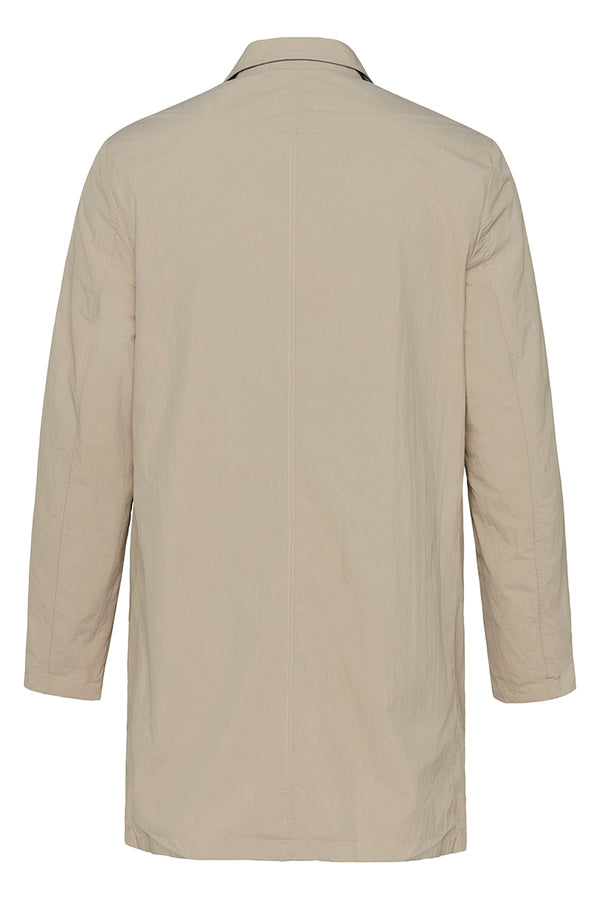 NORWICHI6 パッカブルリバーシブルナイロンコート / AVIO・CORDA スチールブルー・キナリ