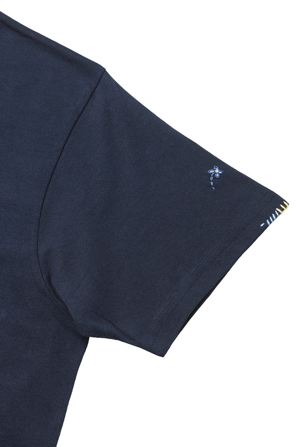 BAY 日本別注 ワンポイントロゴTEE  / BLU ネイビー系
