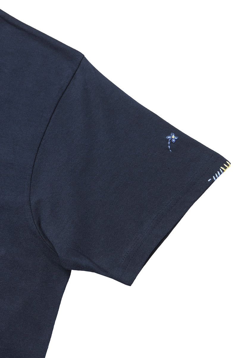 BAY 日本別注 ワンポイントロゴTEE  / BLU ネイビー系