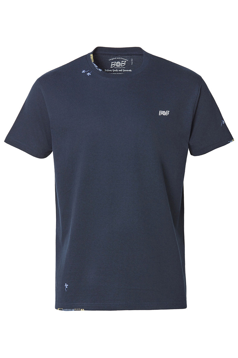 BAY 日本別注 ワンポイントロゴTEE  / BLU ネイビー系
