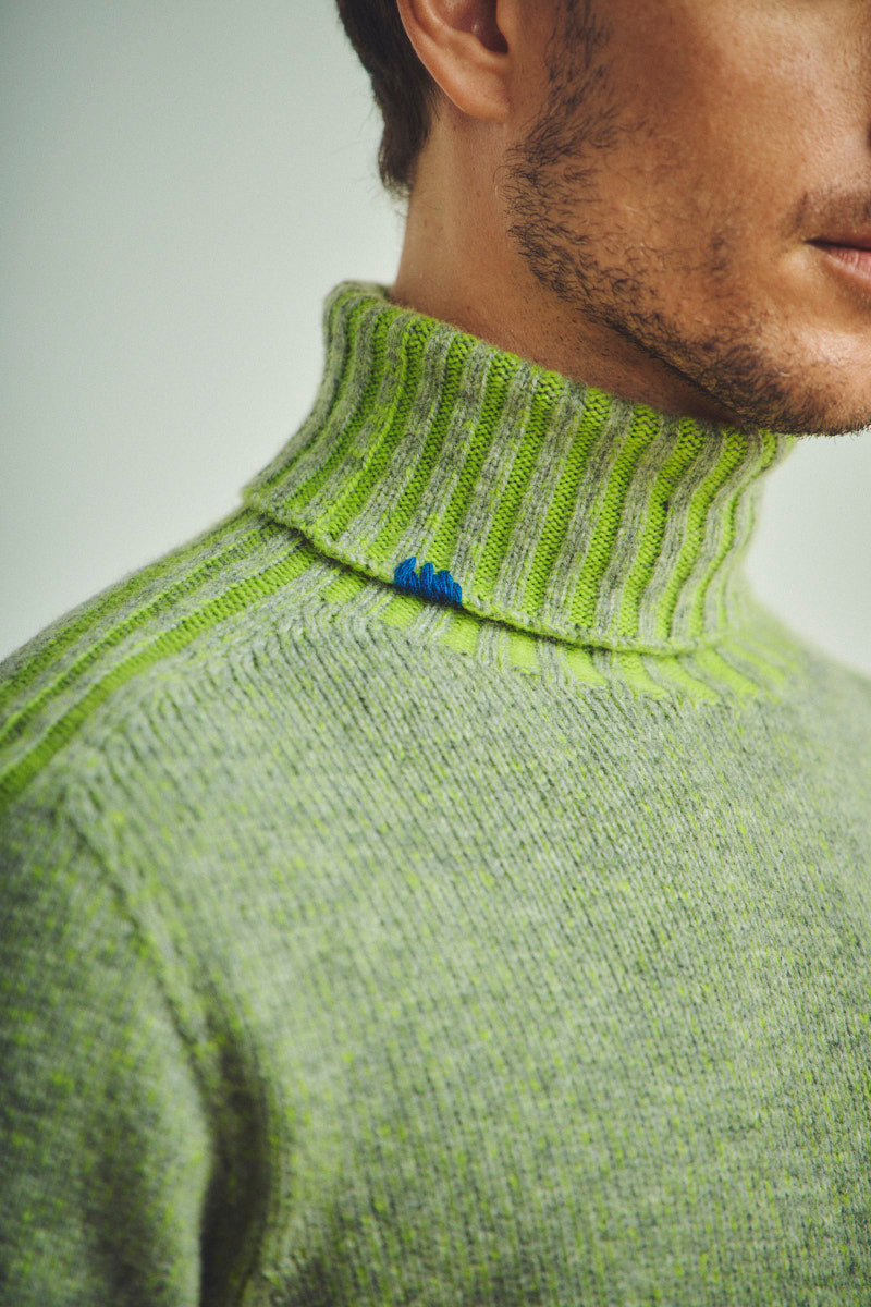 【24AW】Turtleneck knit LIZZIE №074741738 / GRIMEL LIME グリーン系