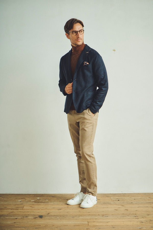 ポケッタブルライトウールジャケット / Col：MILITARE カーキ系