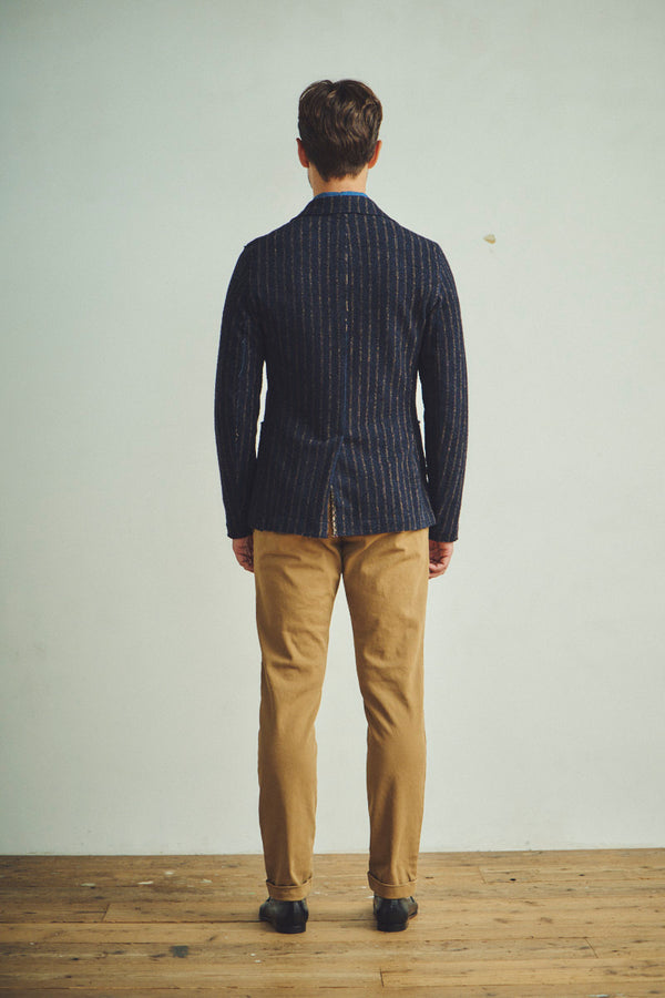 ピンストライプテクスチャードジャケット / Col：VAR1 ネイビー系