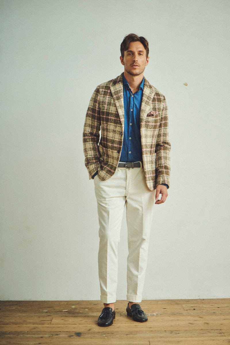 【24AW】Tartan Check Jacket POCK316JP №074741132 / VAR1 ベージュ系