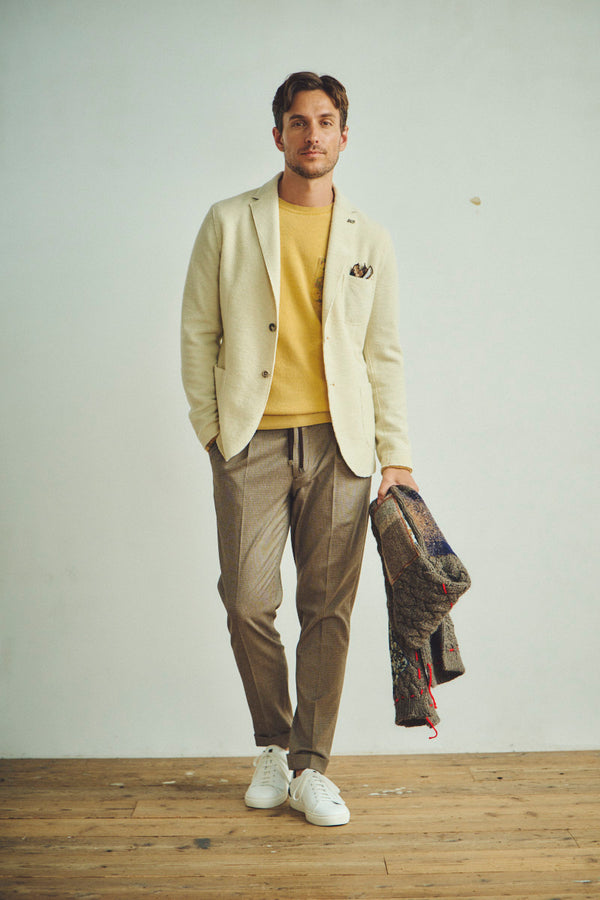 ソフトファブリックウールジャケット / Col：PANNA ホワイト系