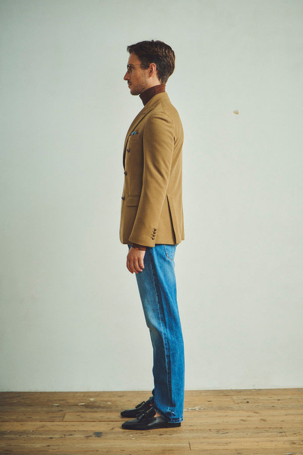 ダブルブレストニットジャケット / COL： BISCOTTO ブラウン系