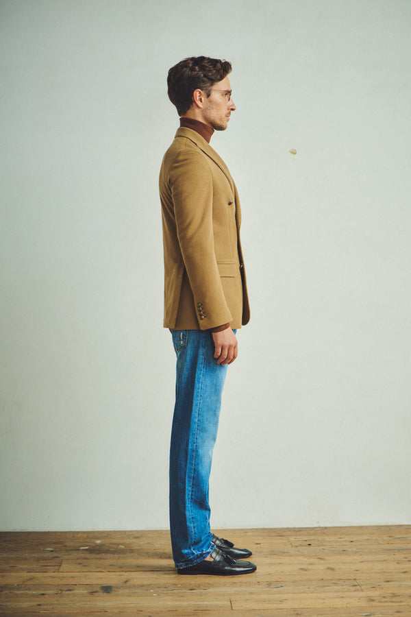 ダブルブレストニットジャケット / COL： BISCOTTO ブラウン系