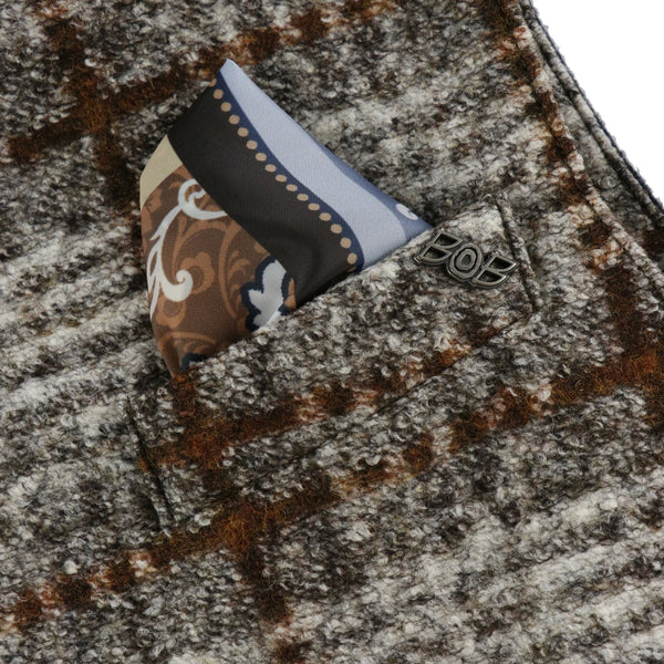 オンブレチェックジレ / COL：VAR1 ブラウン系