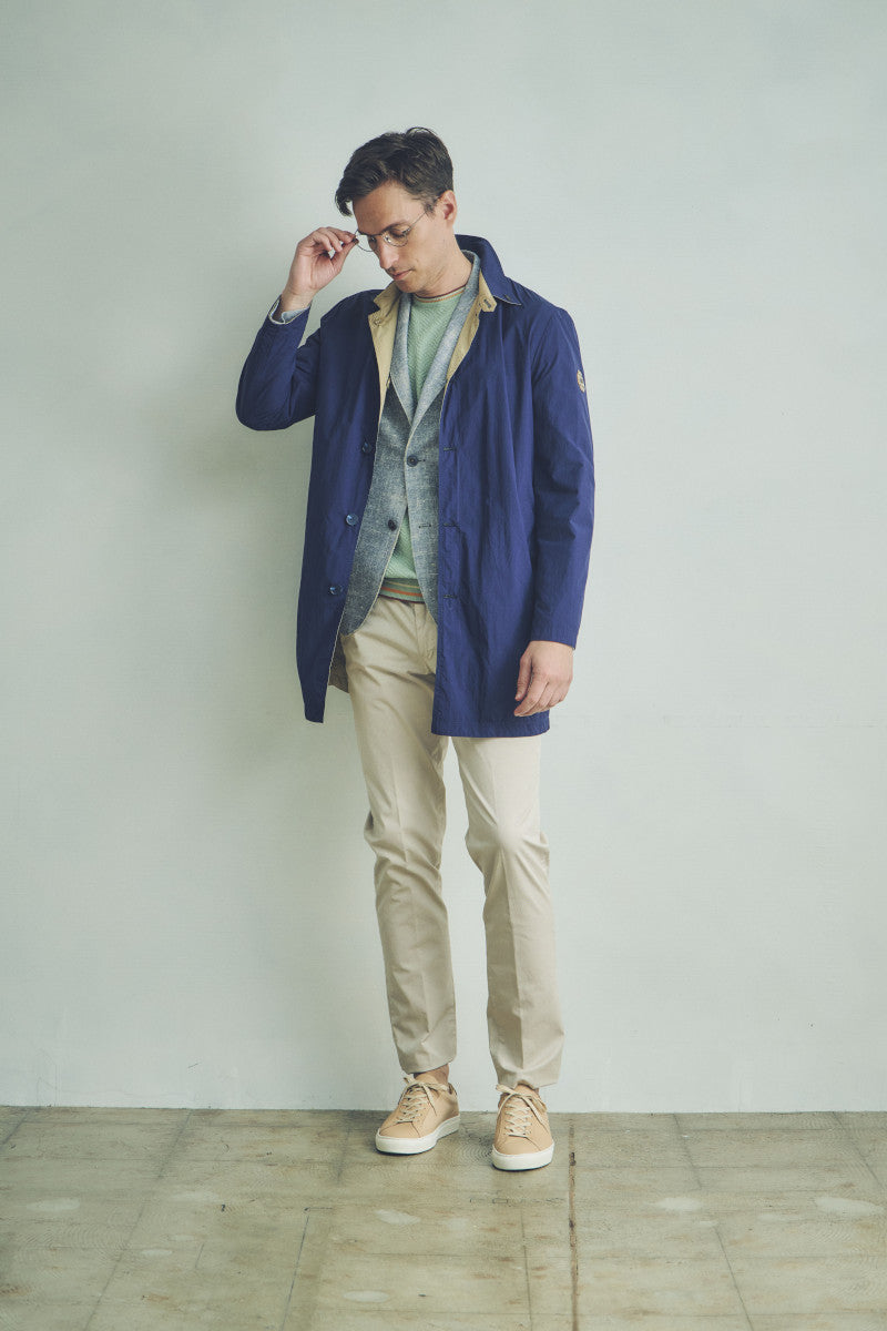 NORWICHI6 リバーシブルナイロンコート / BLU・CORDA ブルー・キナリ