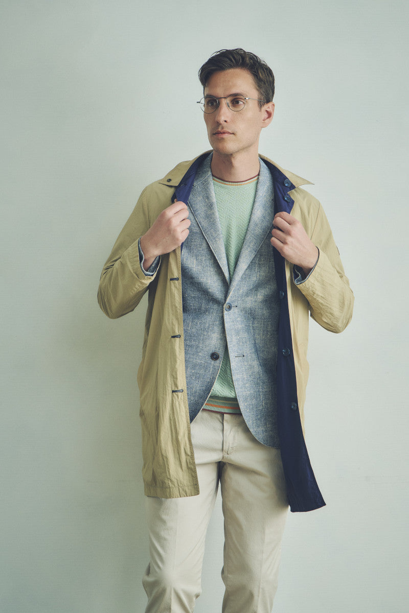 NORWICHI6 リバーシブルナイロンコート / BLU・CORDA ブルー・キナリ