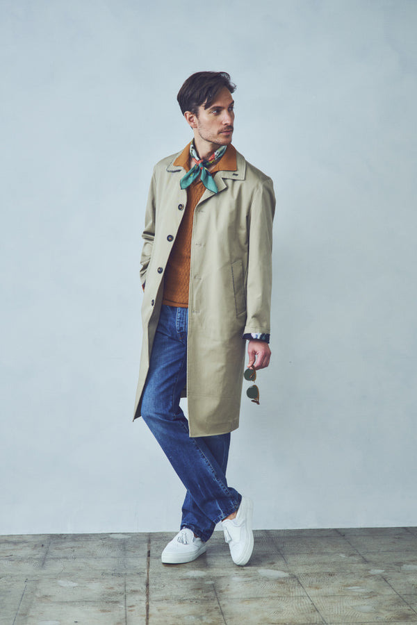 ハンドステッチトップコート / Col：NOTTE ネイビー系