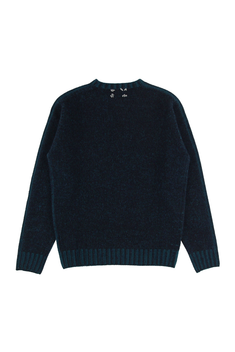 【24AW】Crewneck knit 074741725 BOB FIN / NOTTE/PETROLIO