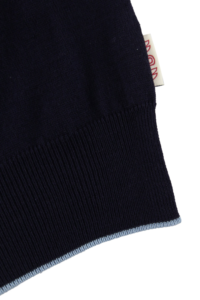 【24AW】Crewneck knit SCAFFOL/N №074741766 / BLU ネイビー系