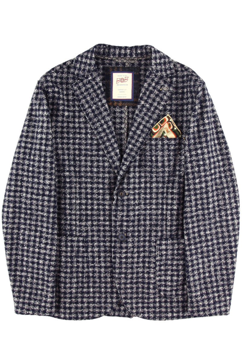 ヘリテージツィードライクチェックジャケット / Col：VAR2　グレー系