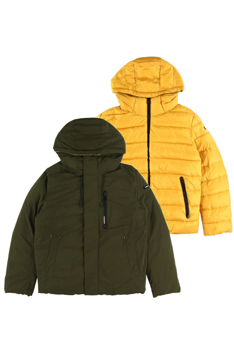 【FREEDOMDAY】 ECOダウン リバーシブルジャケット  / Col：KHAKI カーキ