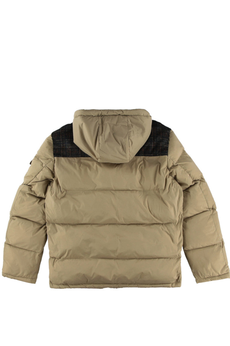 マテリアルスウィッチング ダウンジャケット / COL：BEIGE ベージュ系