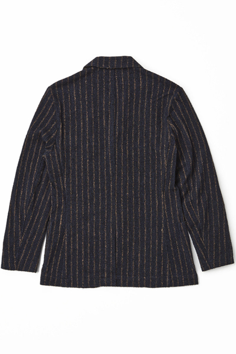ピンストライプテクスチャードジャケット / Col：VAR1 ネイビー系 BOB