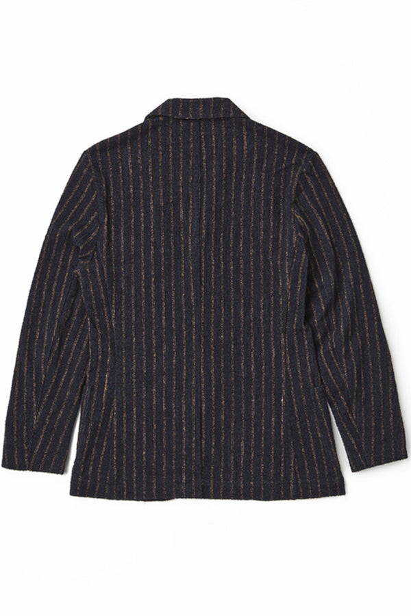 ピンストライプテクスチャードジャケット / Col：VAR1 ネイビー系