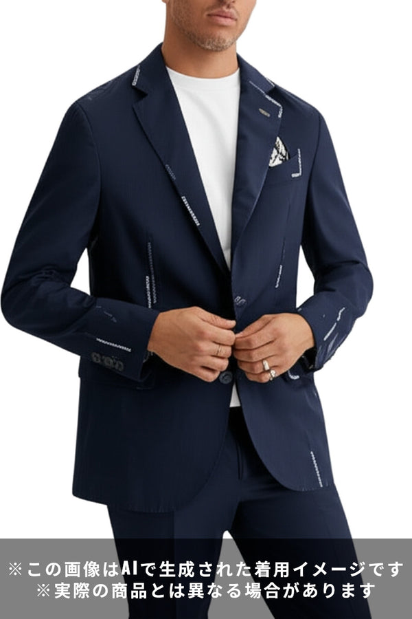 ハンドステッチスーツ / Col：BLU ネイビー