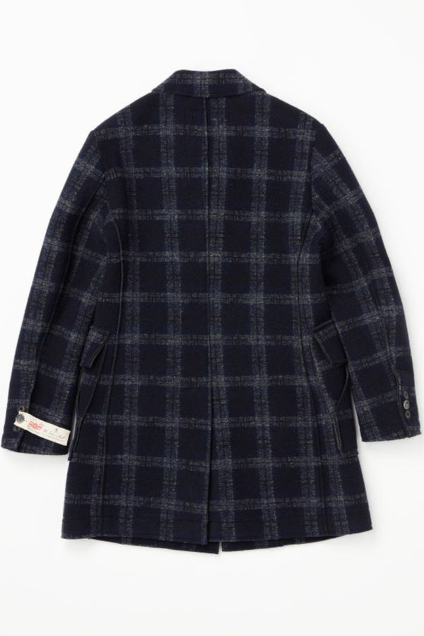 ボンディングチェックチェスターコート /   Col： VAR2 ブラック系