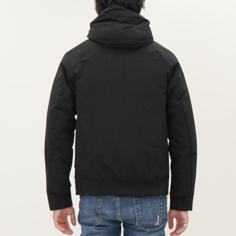 【FREEDOMDAY】 ECOダウン フーデッドショートジャケット / Col：BLACK ブラック