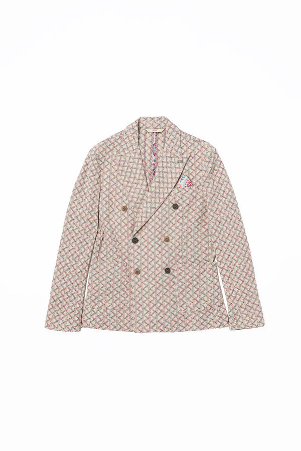 ダブルブレストラッセルニットジャケット / Col：VAR1