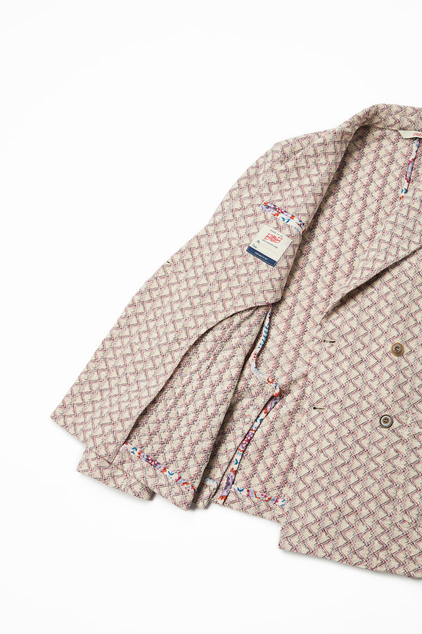 ダブルブレストラッセルニットジャケット / Col：VAR1