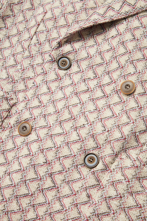 ダブルブレストラッセルニットジャケット / Col：VAR1