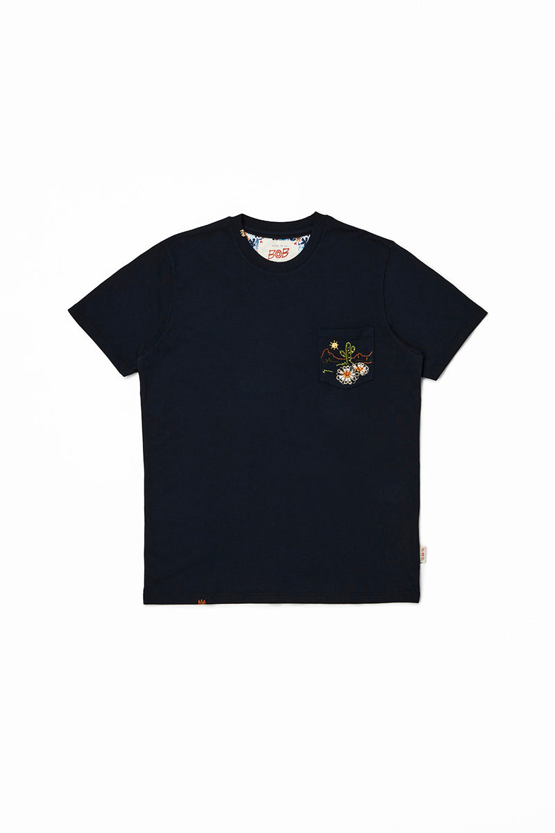 【25SS新作】Handmade Embroidery T-Shirt  / №074753019 / Col：NOTTE