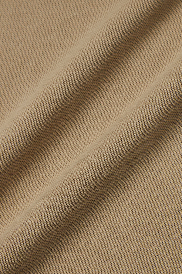 カラーブロックニットTシャツ / Col：BEIGE　ベージュ