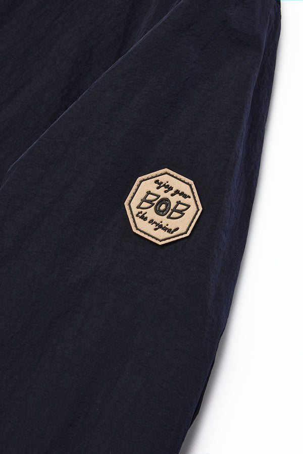 テクニカルファブリックフードブルゾン / Col：AGATA スモーキーブルー