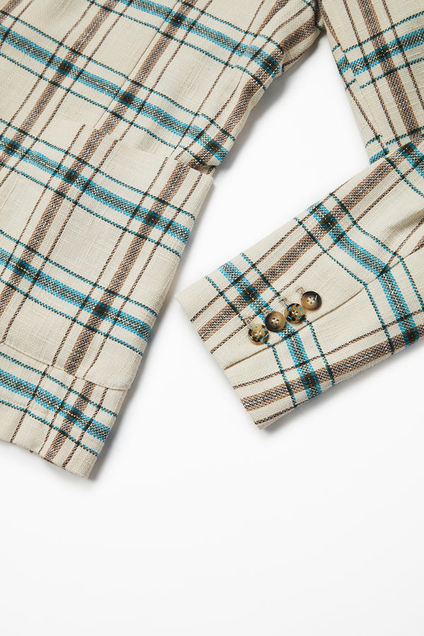 チェックパターンジャケット / Col：VAR１ グリーンチェック