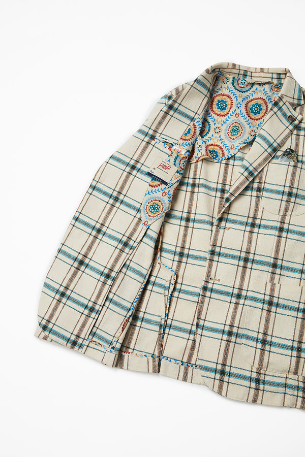 チェックパターンジャケット / Col：VAR１ グリーンチェック