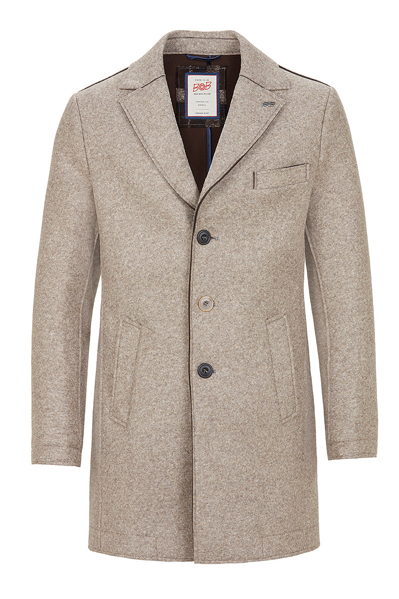 AND153 ボンディングチェスターコート / COL：RUGGINE オレンジ系