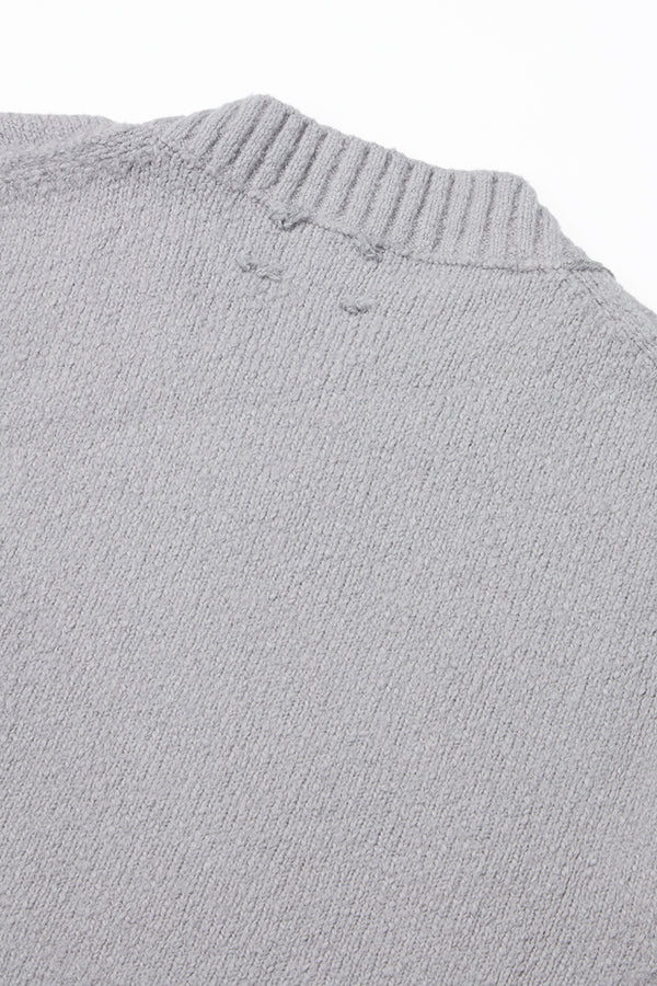 MILL クラフトマンズコットンニットプルオーバー / COL：GRIGIO グレー系