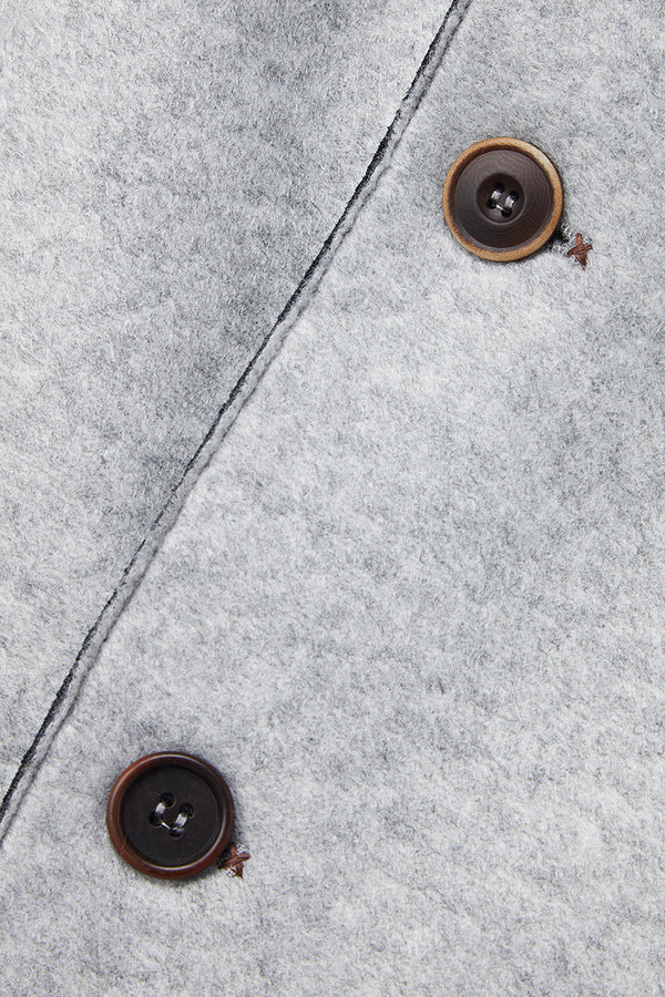 SMIT153 ニットスリーブボンディングジャケット / Col：GRIGIO グレー系