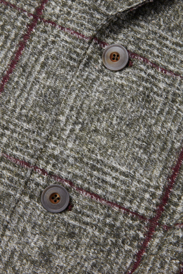 DOVER172 ポケッタブル ライトウールジャケット / Col：VAR1 カーキ系