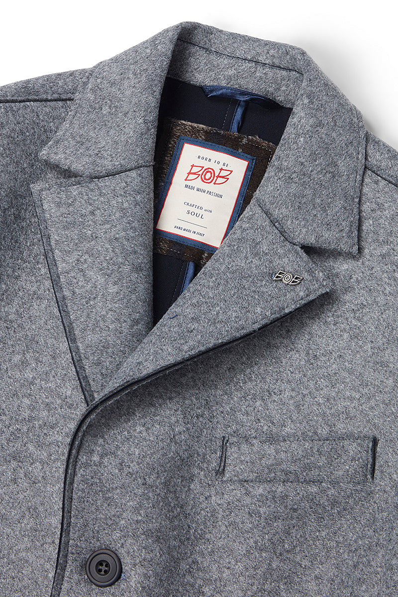 AND153 ボンディングチェスターコート / COL：CENERE グレー系 BOB JAPAN