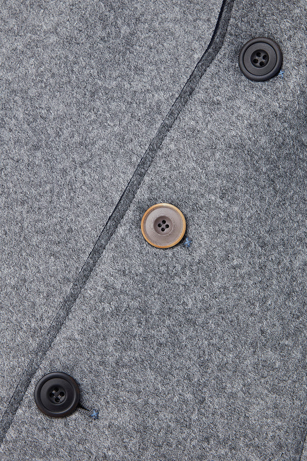 AND153 ボンディングチェスターコート / COL：CENERE グレー系