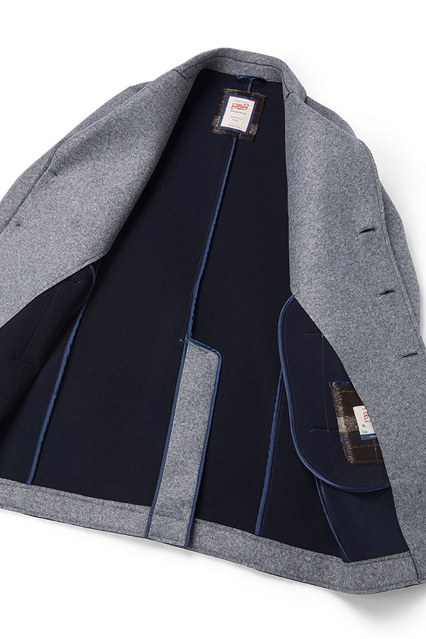 AND153 ボンディングチェスターコート / COL：CENERE グレー系