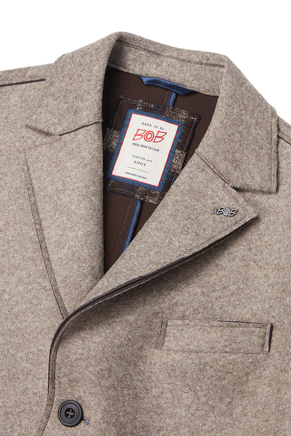 AND153 ボンディングチェスターコート / COL：TORTORA ベージュ